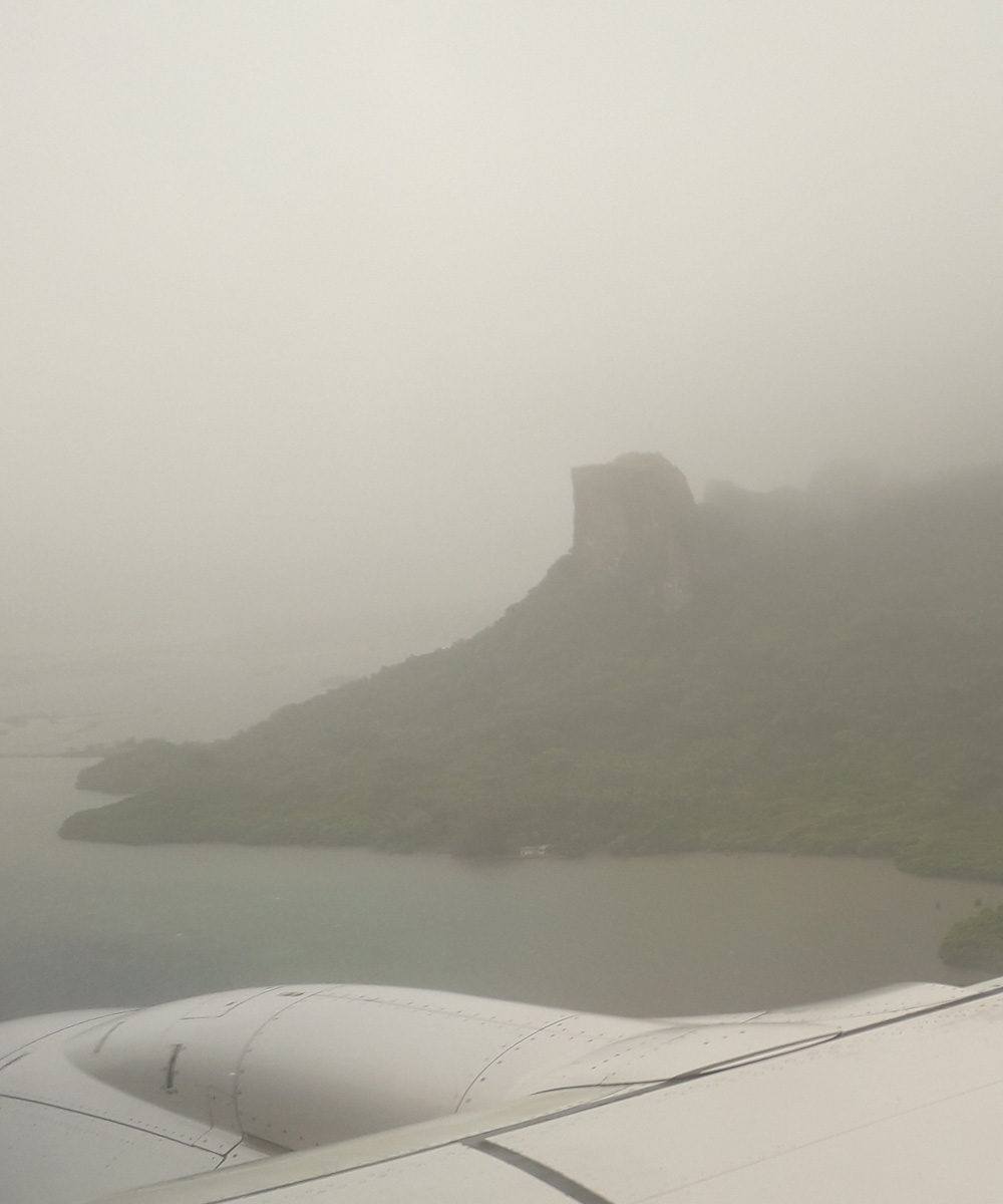 Plane approaching Pohnpei